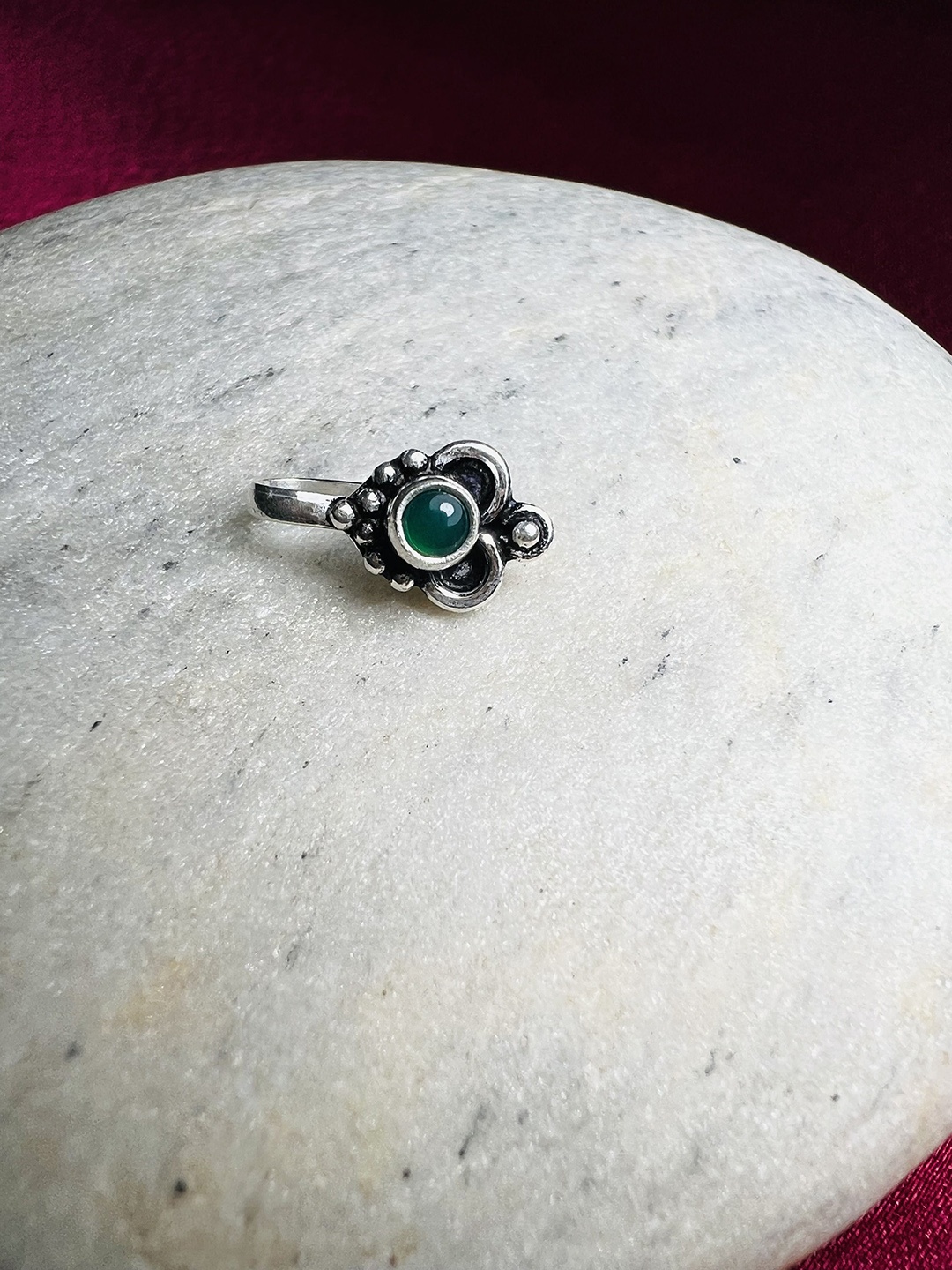 

Arte Jewels 92.5 Sterling Silver Stone-Studded Clip-On Septum Nosepin
