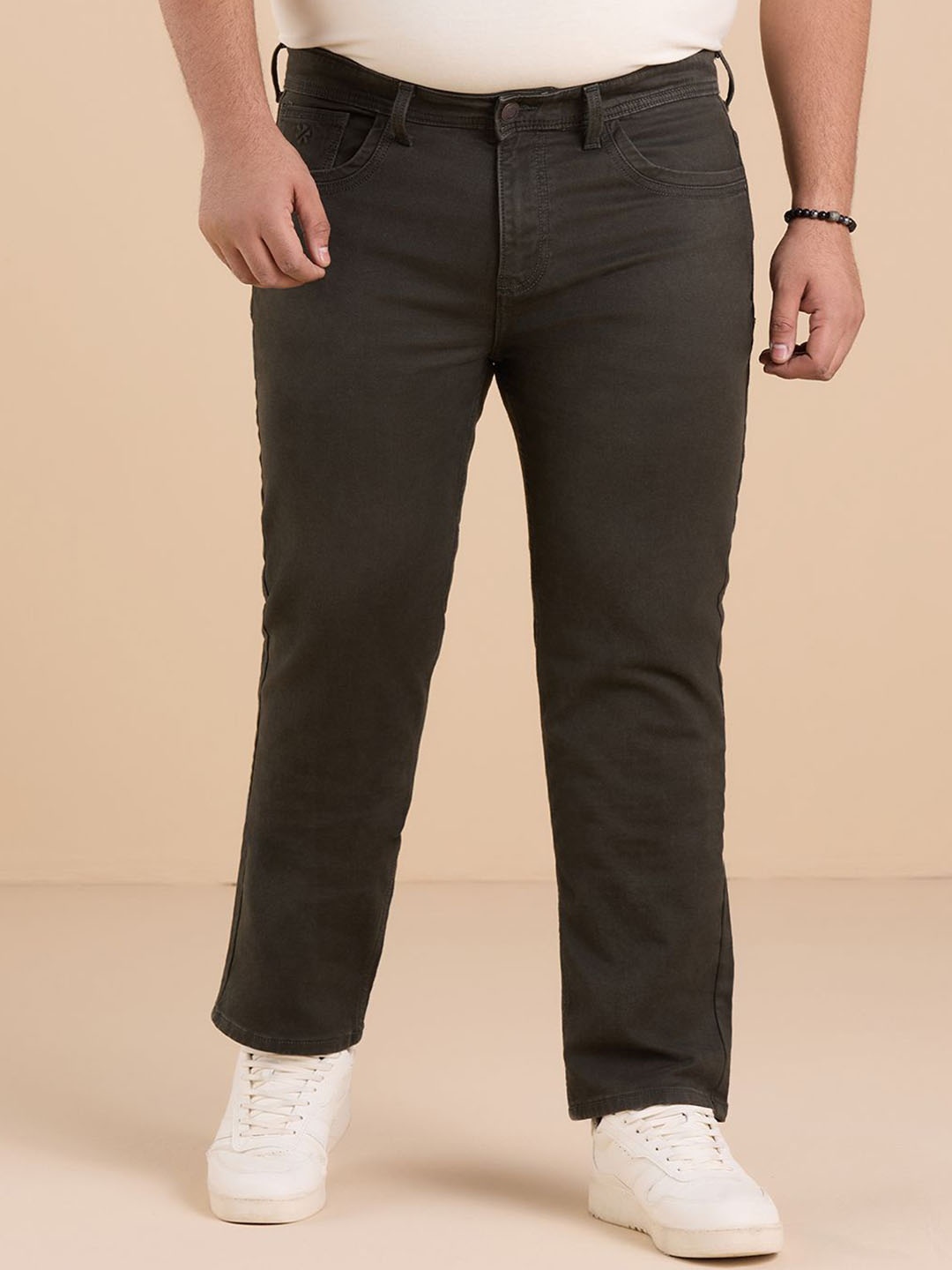 

BIG HELLO Men Slim Fit Jeans, Brown