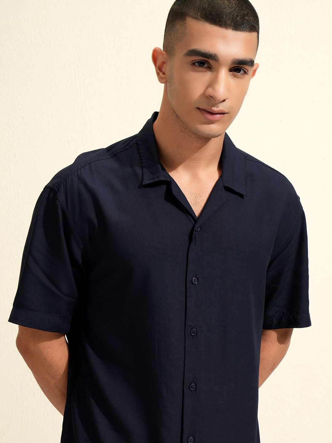 

KETCH Men Solid Casual Shirt, Navy blue
