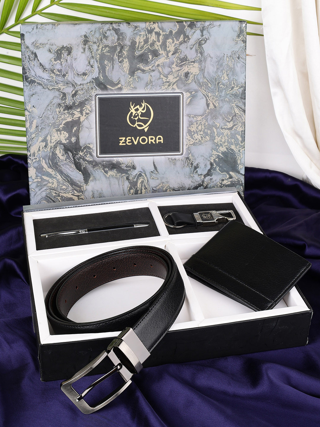 

ZEVORA Men Accessory Gift Set of, Black