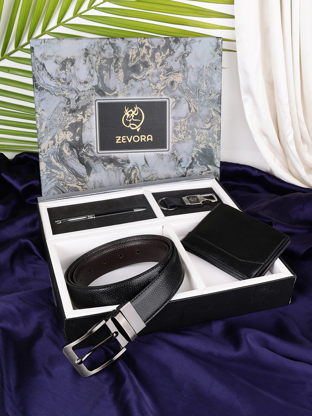 

ZEVORA Men Accessory Gift Set of, Black