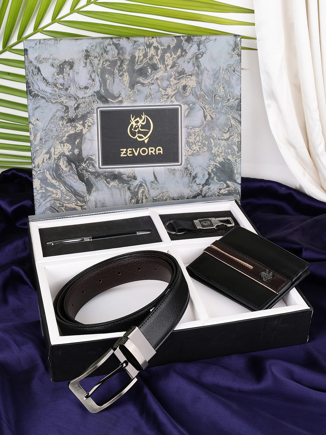 

ZEVORA Men Accessory Gift Set of, Black