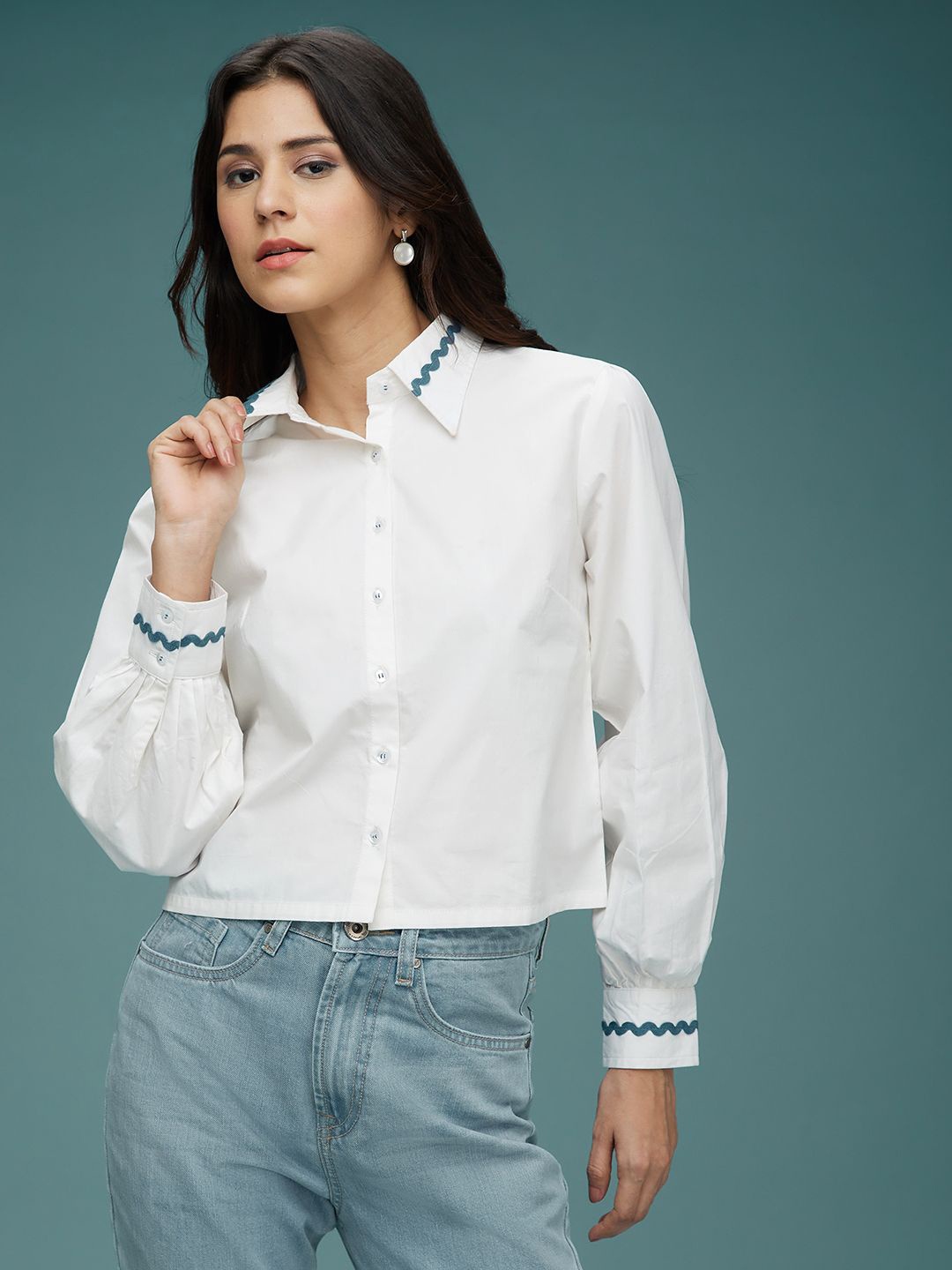 

DressBerry Women Modern Regular Fit Casual Shirt, White