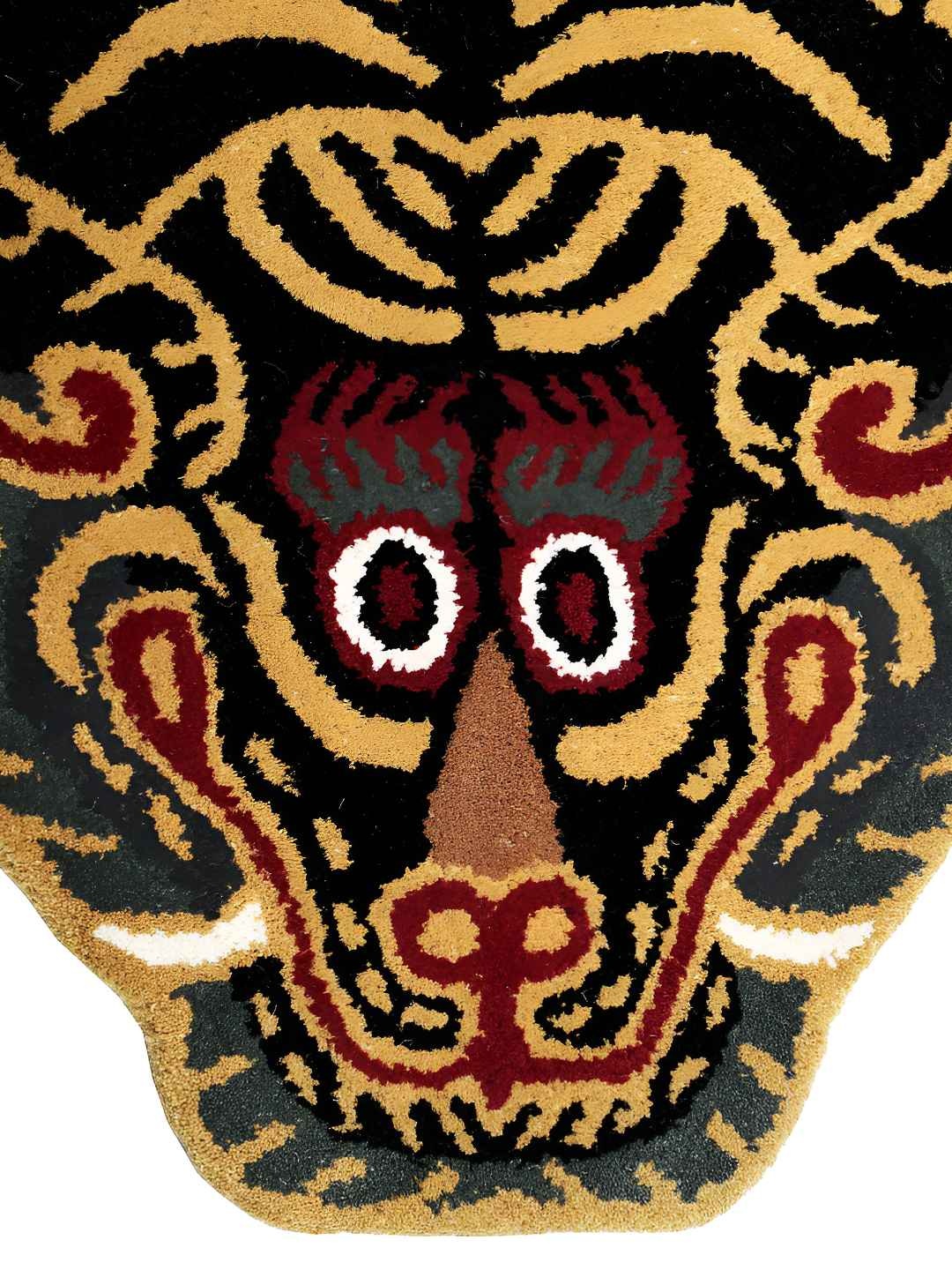 

Exotic India Gold & Black Printed No Shredding Floor Mat