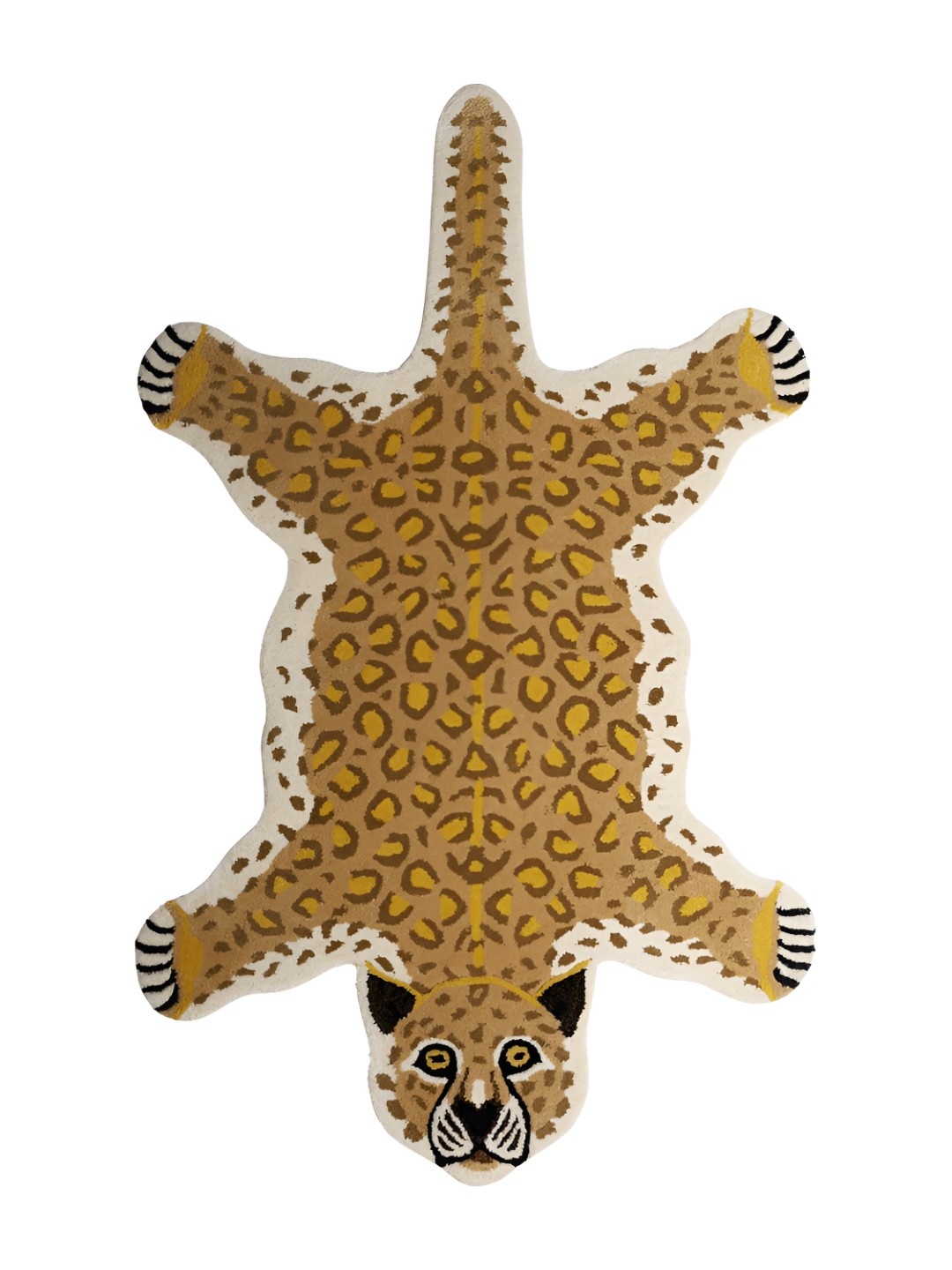 

Exotic India Leopard Shaped Handmade Yogic Asana Mat, Brown