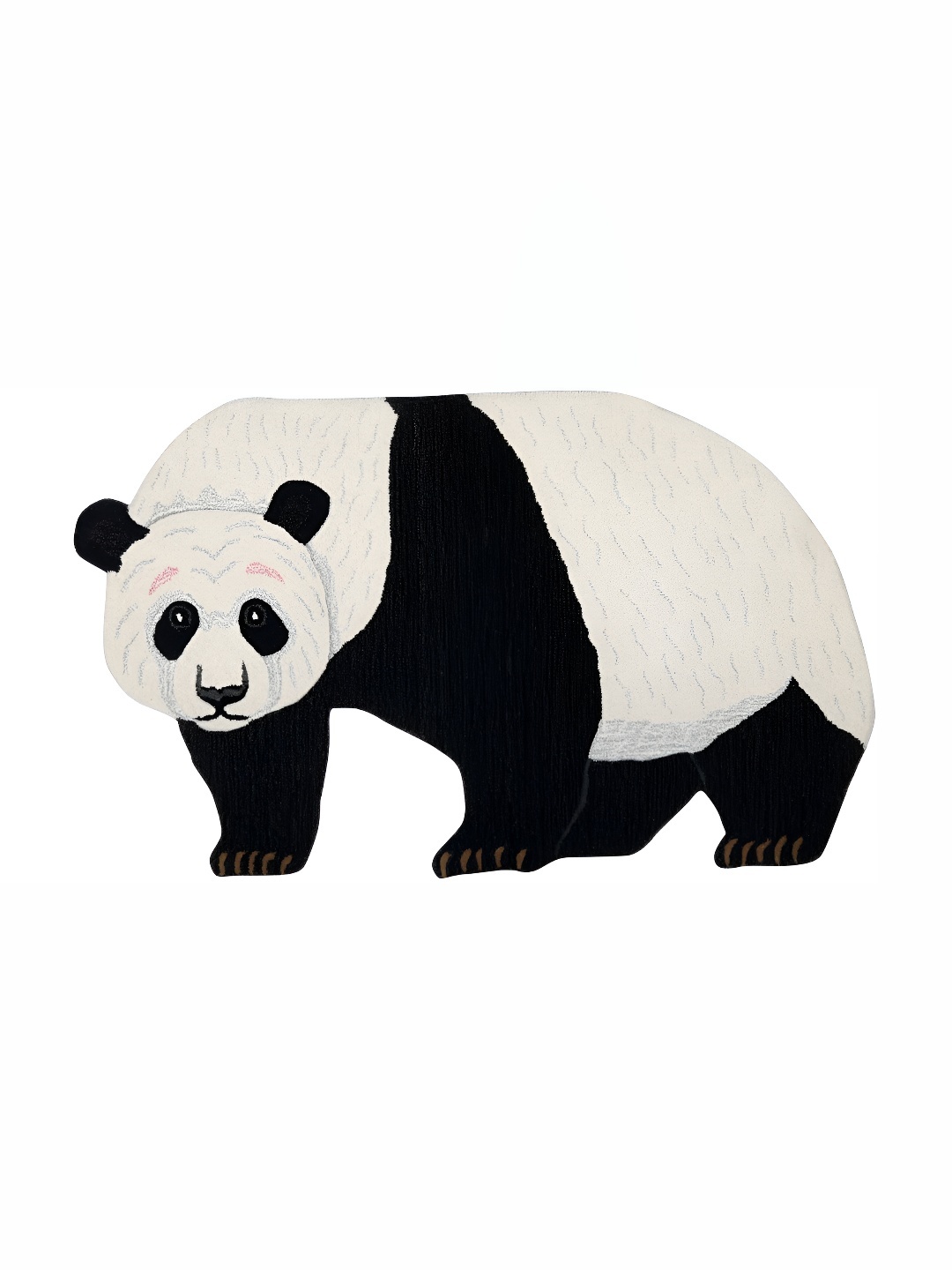 

Exotic India Giant Panda Pure Wool Yogic Asana Mat, White