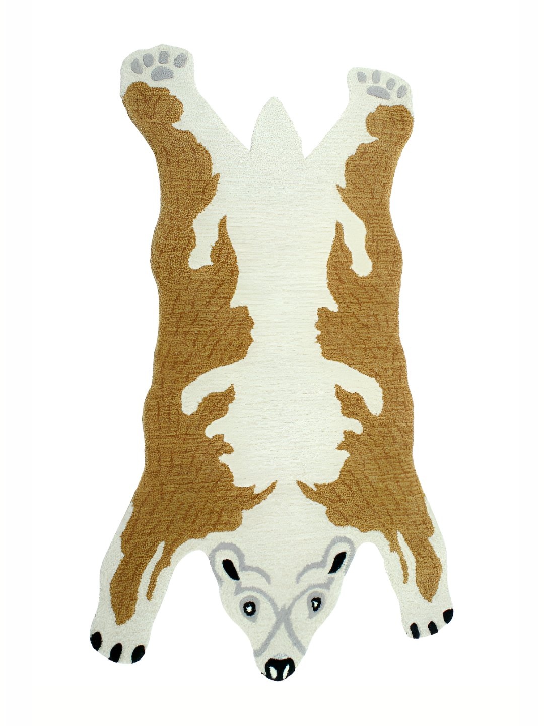 

Exotic India Polar Bear Wool Yogic Asana Mat, White