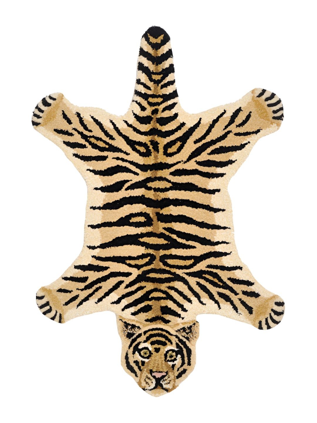 

Exotic India Pure Wool Tiger Yogic Asana Mat, Beige
