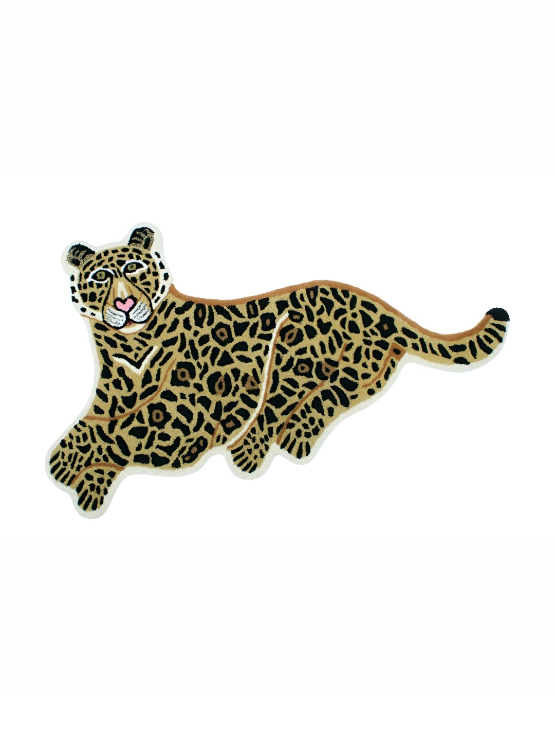 

Exotic India Fall Leaf Leopard Wool Yogic Asana Mat, Yellow