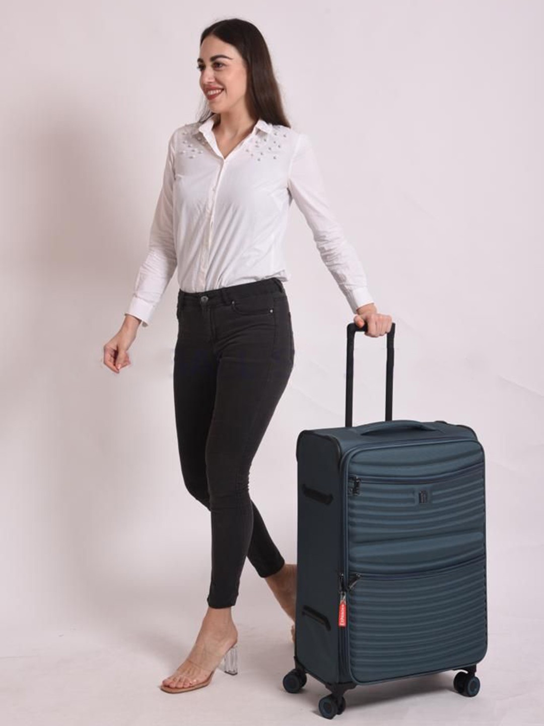 

IT luggage Precursor Set Of 3 Hard-Sided Trolley Bag, Blue