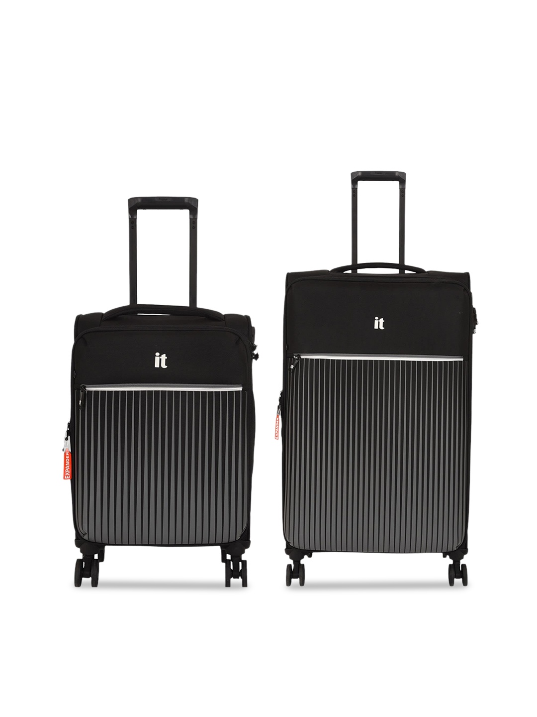 

IT luggage The Lite Set Of 2 Soft -Sided Trolley Bags, Black