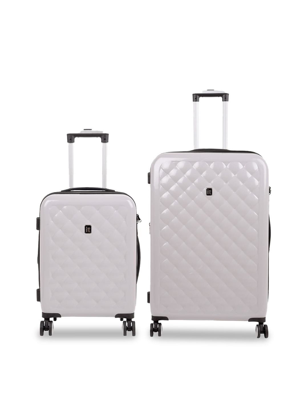 

IT luggage Fashionista Glossy Set of 2 Hard Sided Trolley Bag, Grey