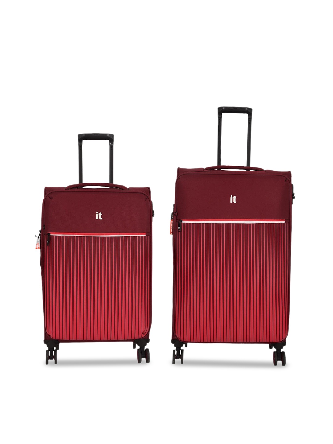 

IT luggage the lite Set Of 2 Soft Suitcase Trolley Bag, Red