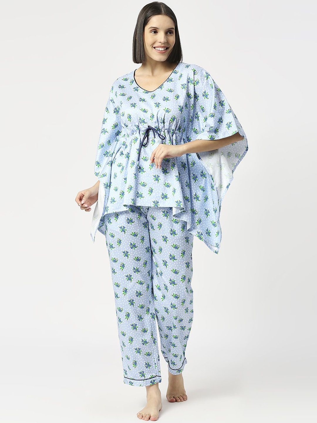 

Pyjama Party Women Printed Night suit PJP_KP_148, Blue