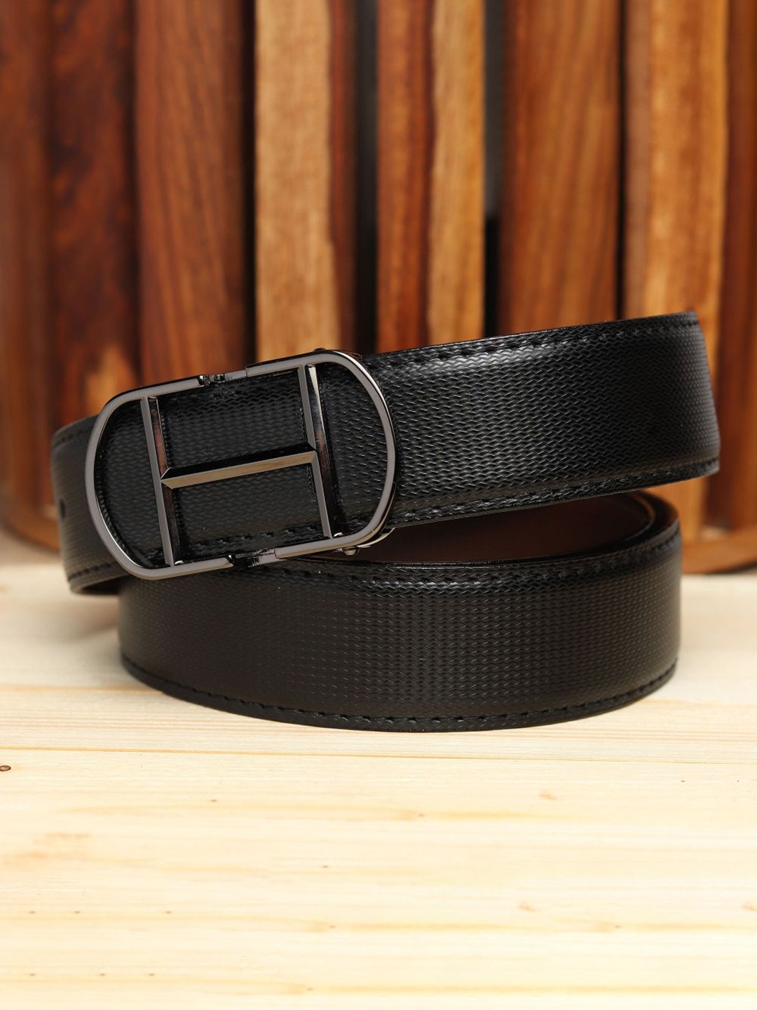 

Kastner Men Solid Push Pin Reversible Formal Belt, Black