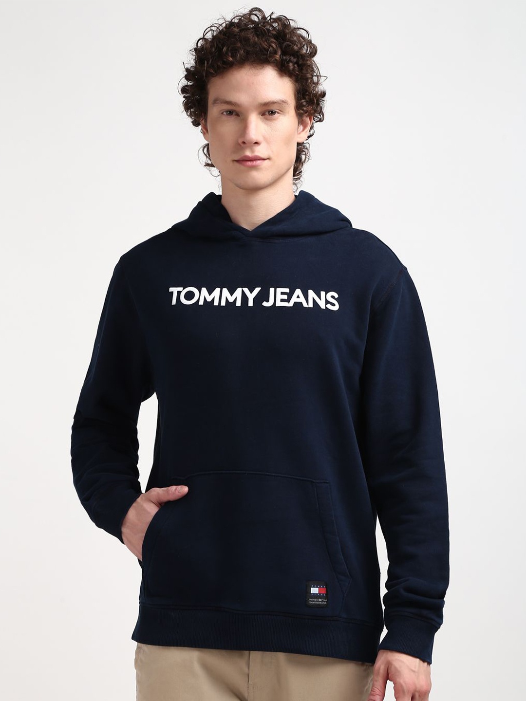 

Tommy Hilfiger Men Printed Hooded Sweatshirt, Navy blue