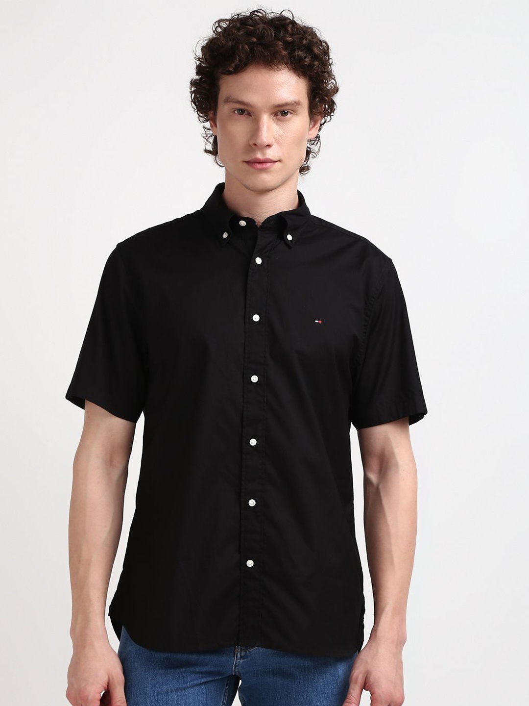 

Tommy Hilfiger Men Opaque Casual Shirt, Black