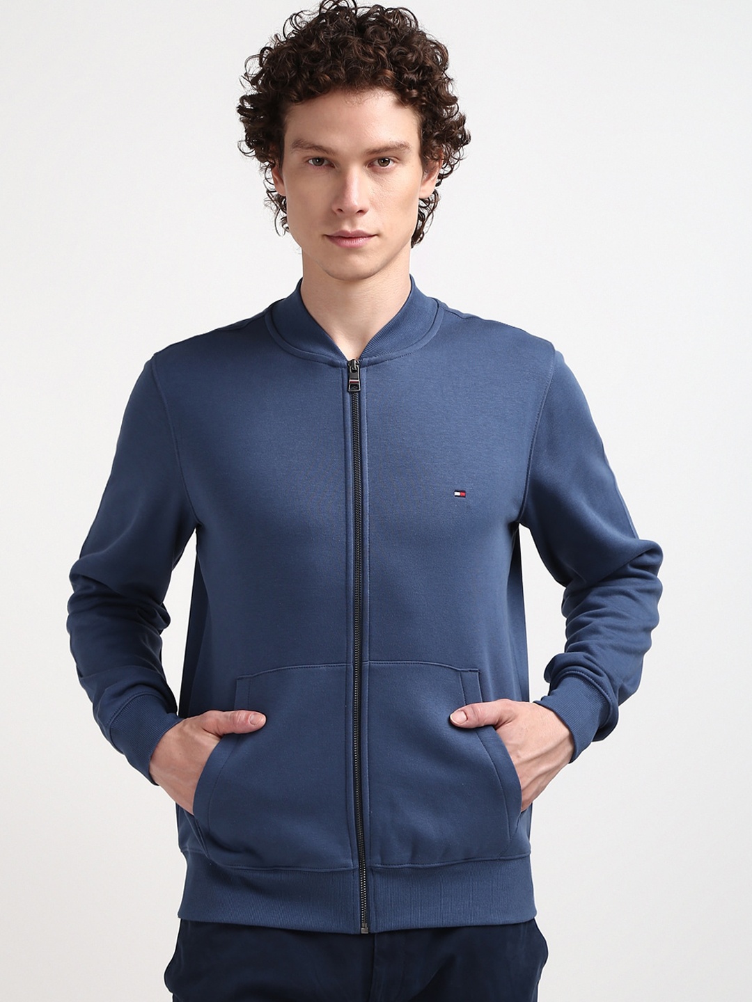 

Tommy Hilfiger Men Longline Leather Jacket, Blue