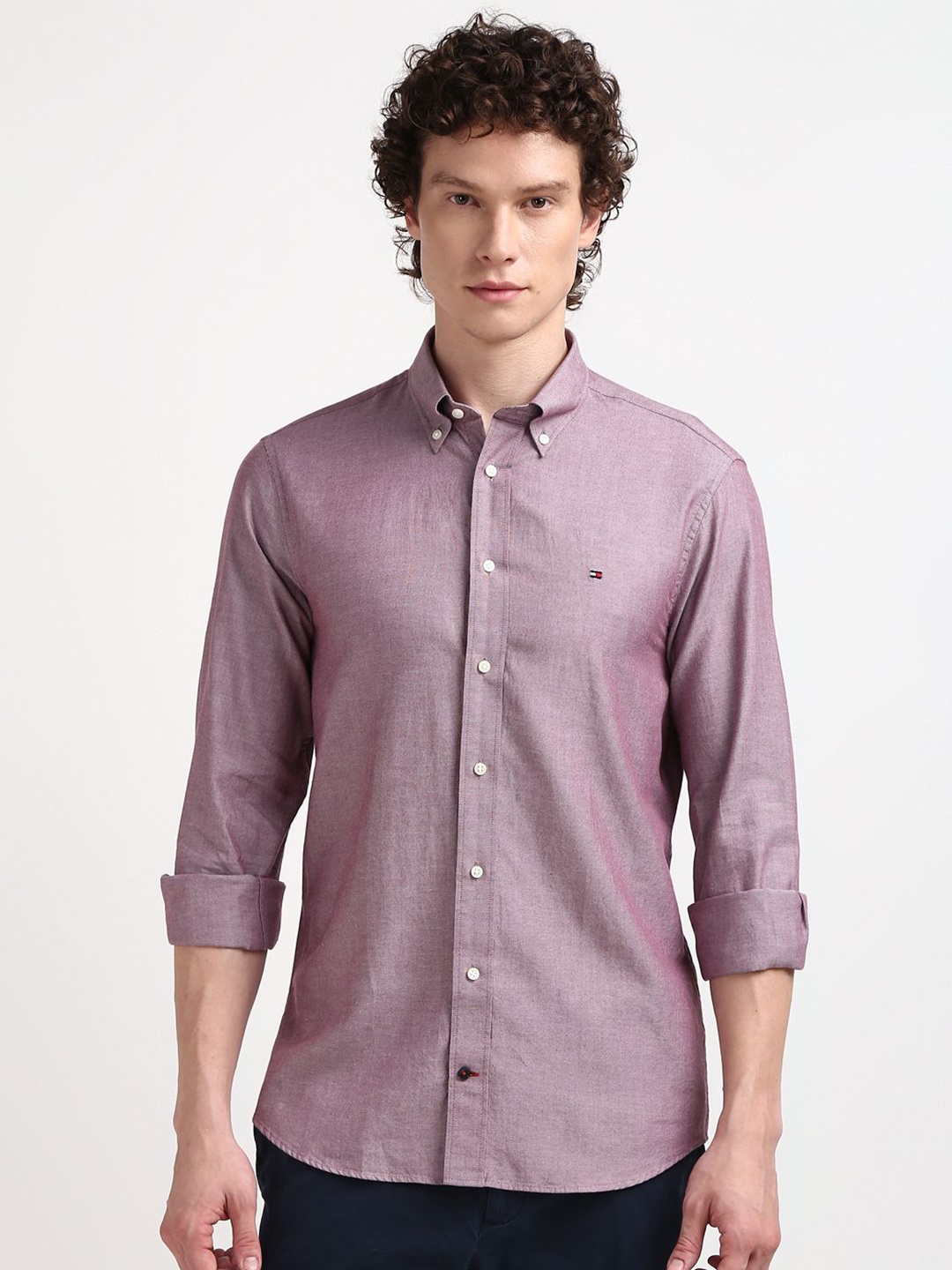 

Tommy Hilfiger Men Opaque Solid Casual Shirt, Purple