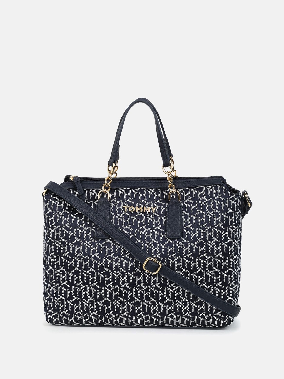 

Tommy Hilfiger Textured Swagger Hobo Bag, Navy blue