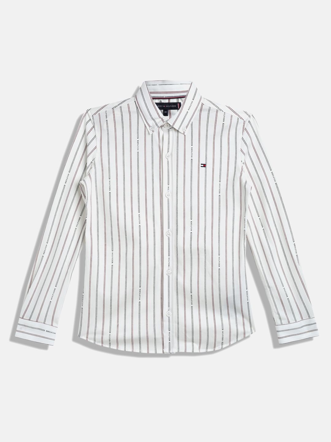 

Tommy Hilfiger Boys Vertical Stripes Casual Shirt, White