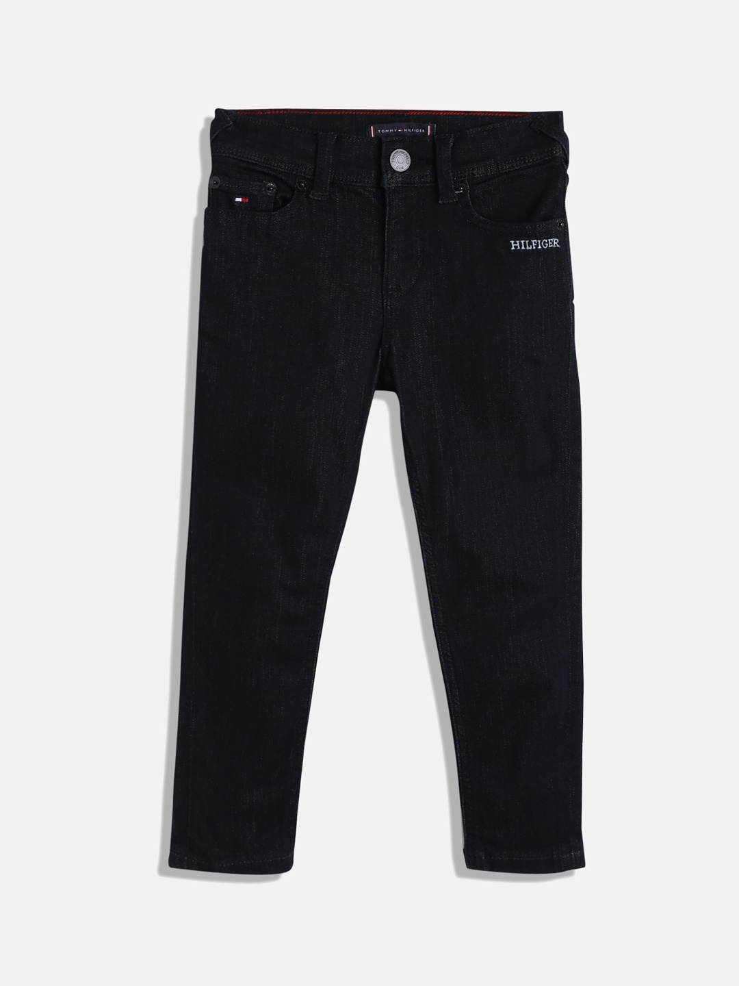

Tommy Hilfiger Boys Slim Fit Mid-Rise Jeans, Blue