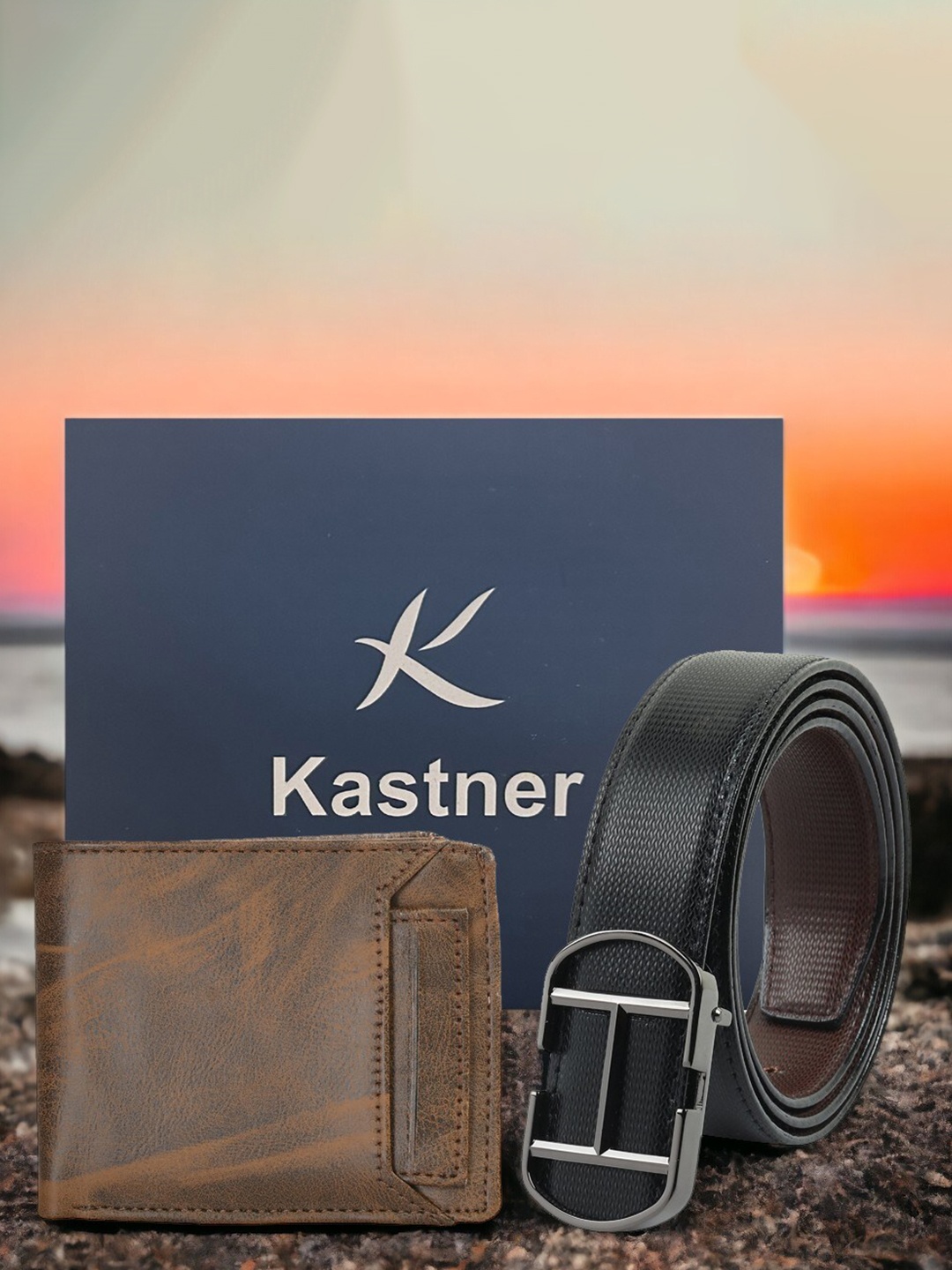 

Kastner Men Belt With Wallet Accessory Gift Set, Brown