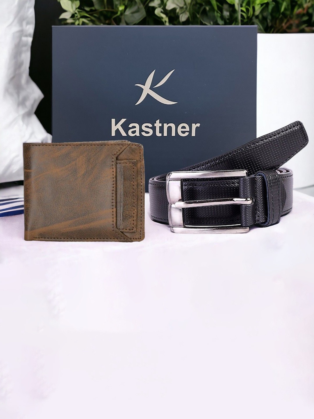 

Kastner Men Belt With Wallet Accessory Gift Set, Black