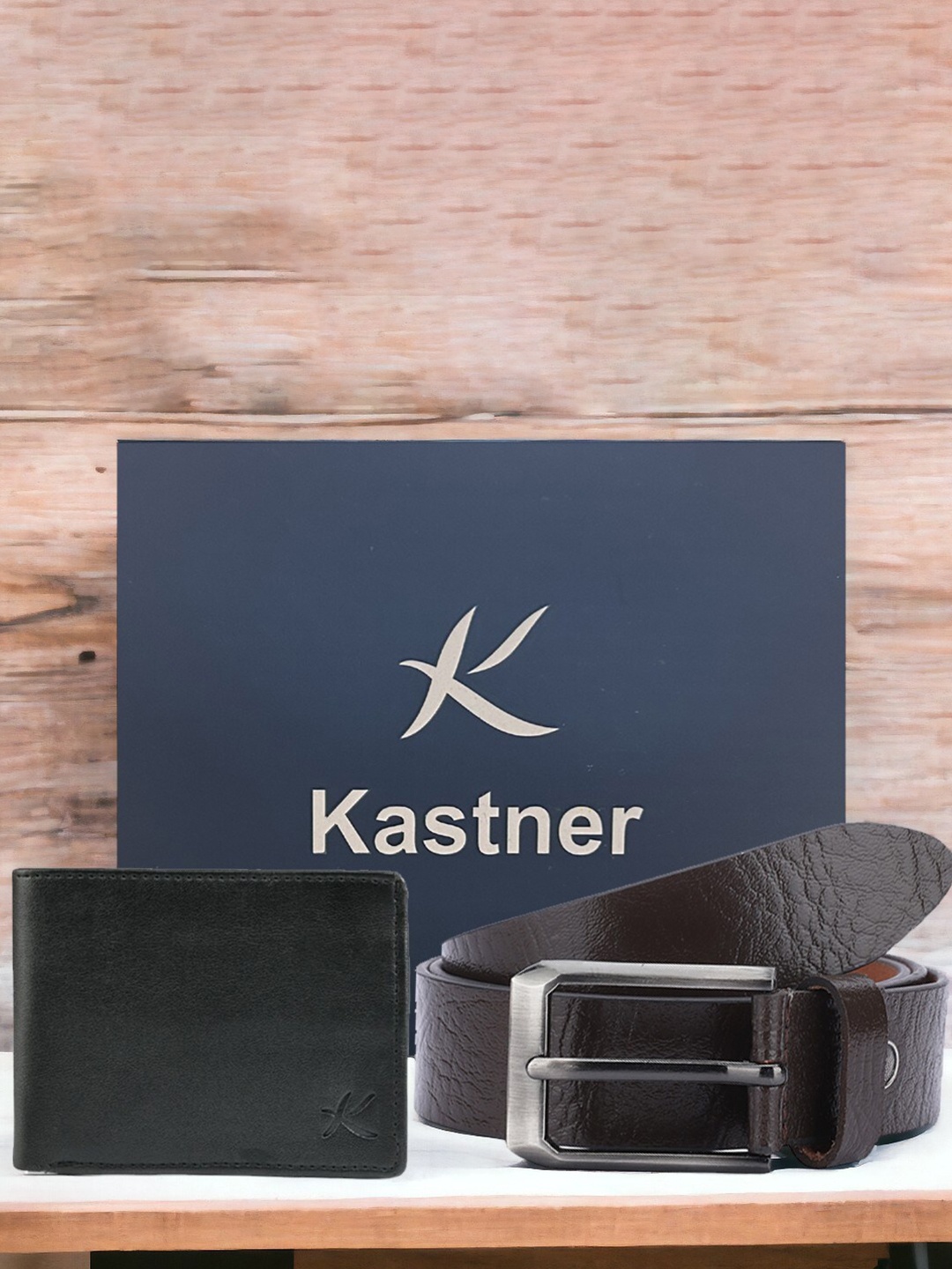 

Kastner Men Leather Belt With Wallet Accessory Gift Set, Black