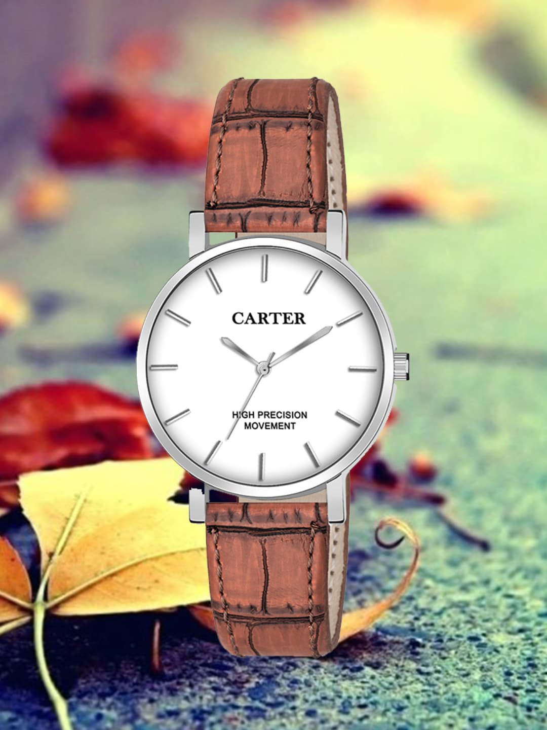 

Sandy D Carter Women Dial & Leather Straps Analogue Watch SDC24-115L-BR, Brown