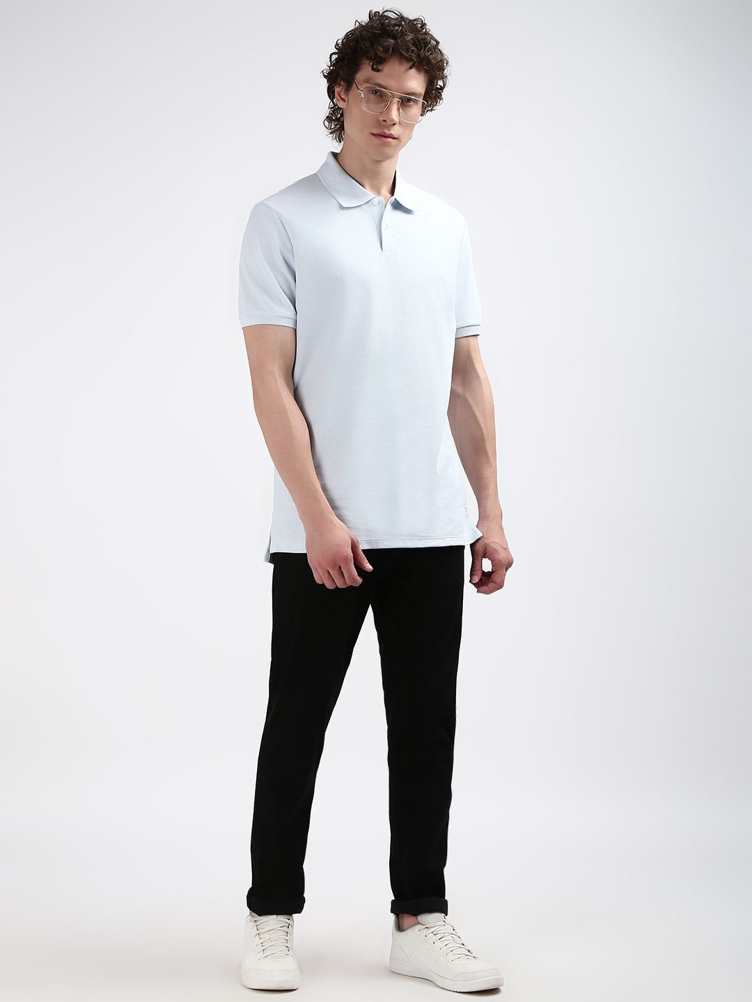 

Calvin Klein Jeans Men Polo Collar Solid T-shirt, Blue