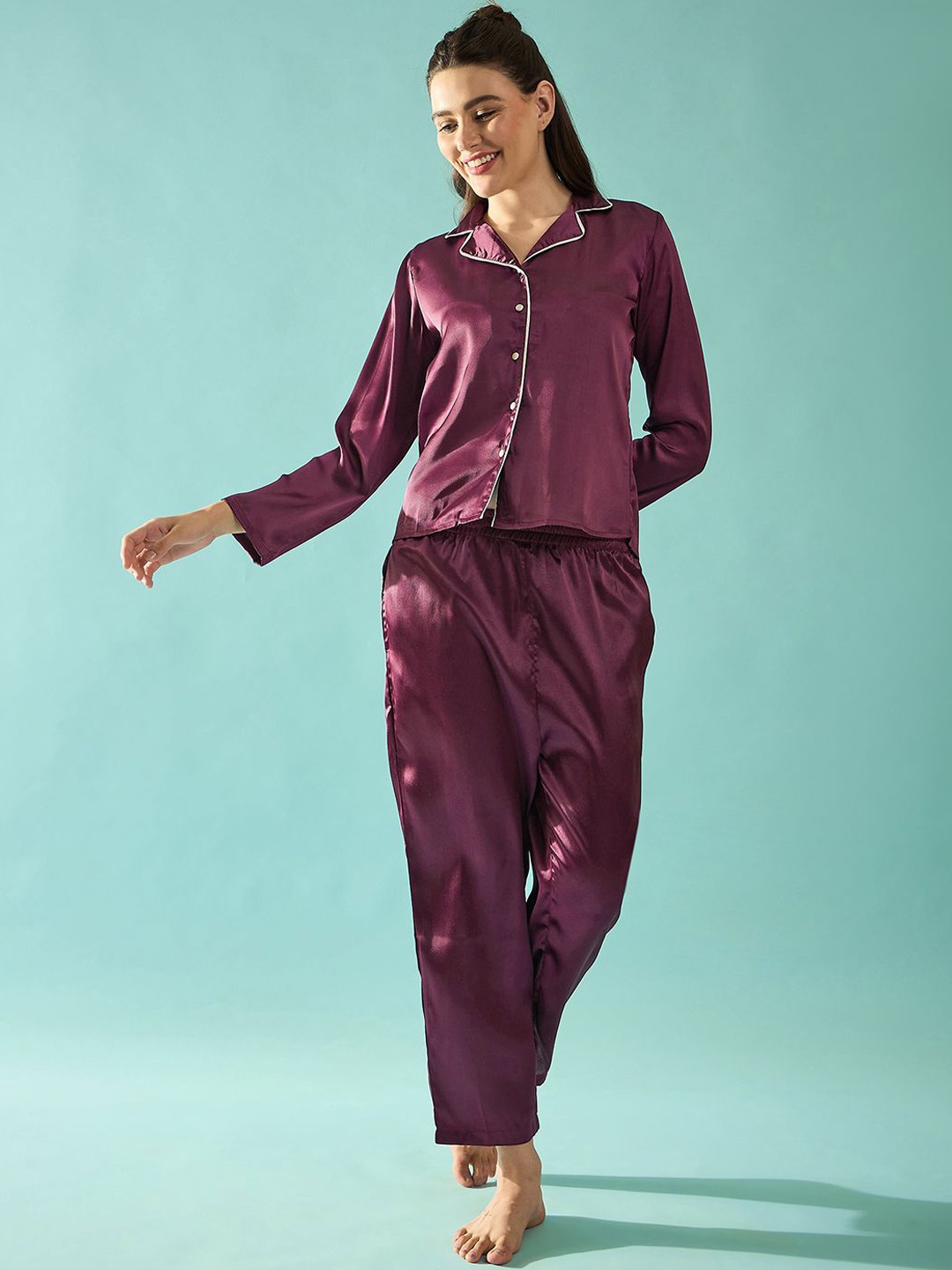 

PANIT Women Night suit, Maroon