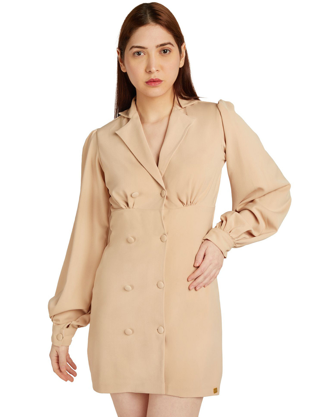 

EMBLAZE Shirt Dress, Beige