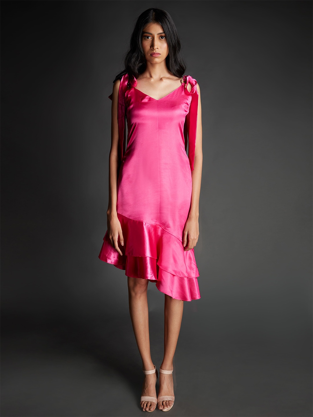 

EMBLAZE Sleeveless Drop-Waist Dress, Pink