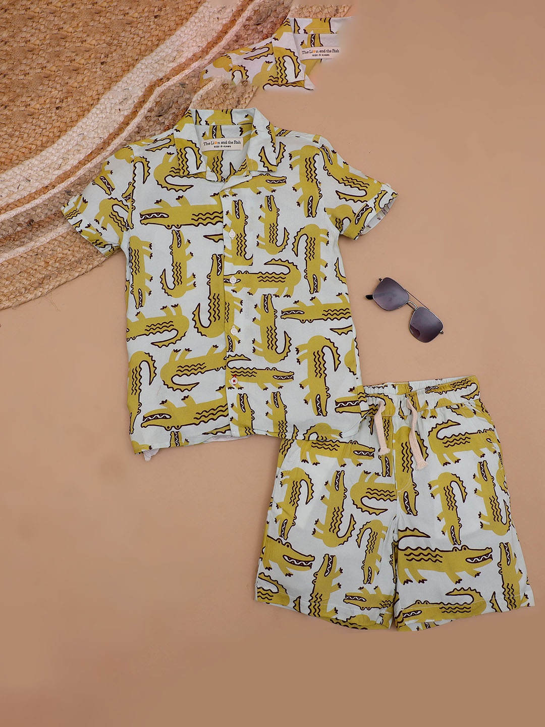 

The Lion and The Fish Boys Printed Clothing Set, Mustard