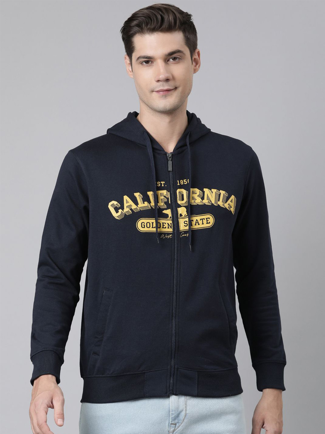 

DIXCY SCOTT Men Printed Sweatshirt, Blue