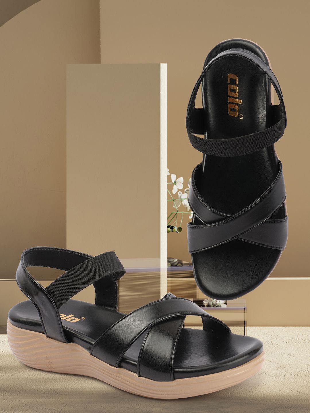 

Colo Women Comfort Heel Sandals, Black