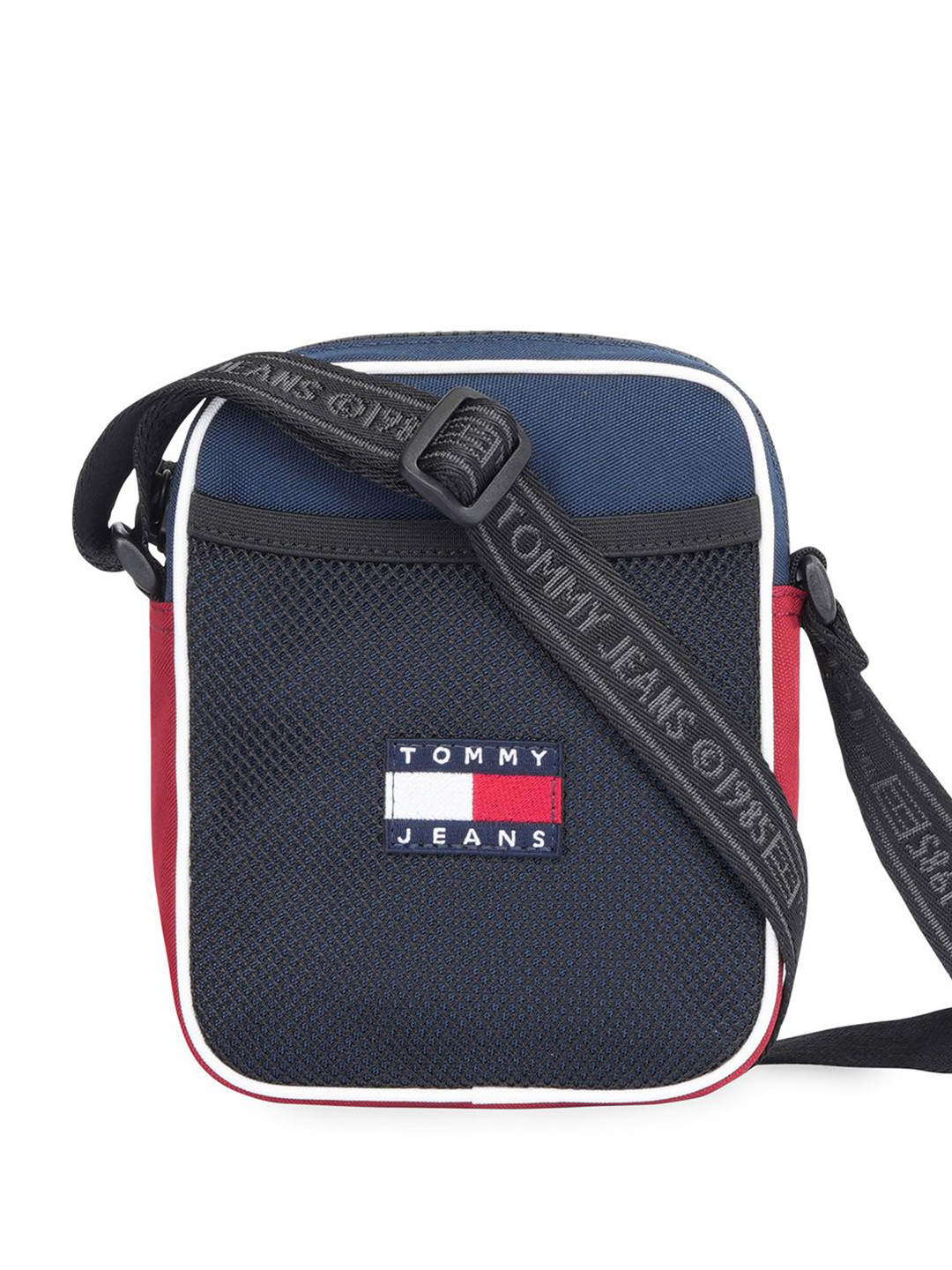

Tommy Hilfiger Men Calceta Reporter Solid Crossbody Backpack, Navy blue