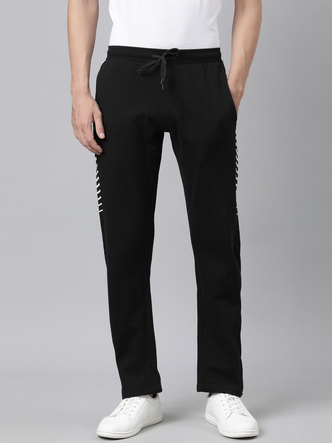 

DIXCY SCOTT Men Regular Fit Track Pants With Side Pockets, Black