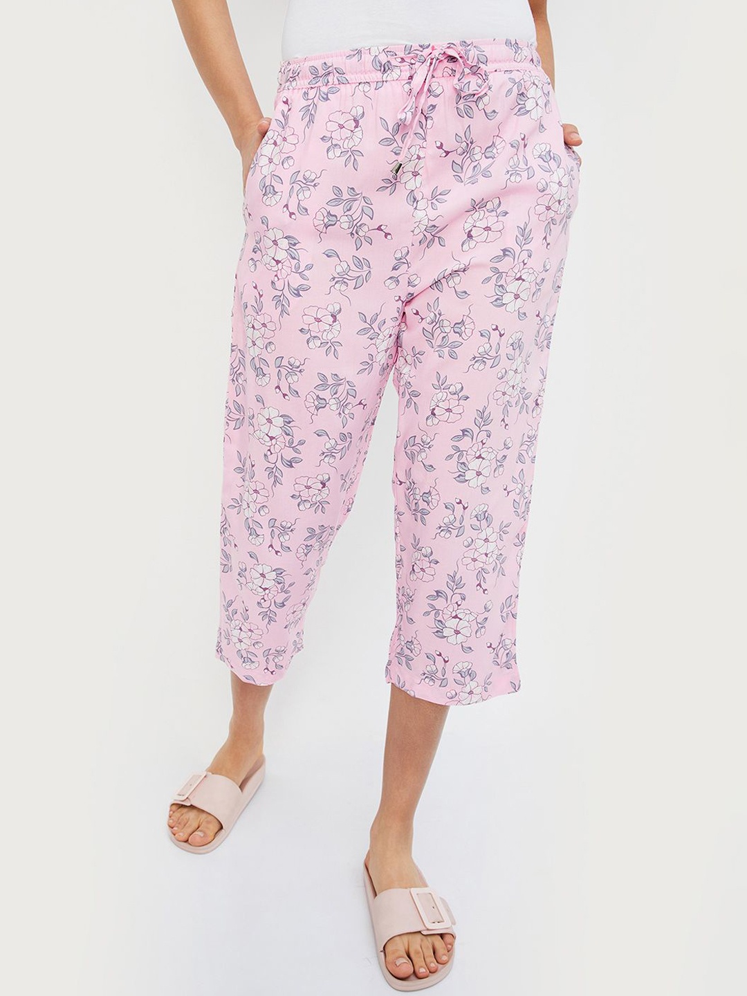 

max Women Printed Lounge Pants, Pink