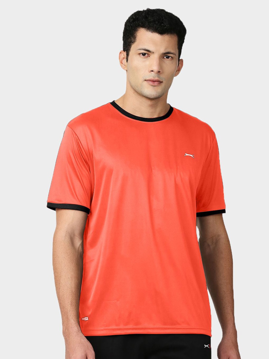 

Black Panther Men Round Neck Acti Fit Solid T-shirt, Orange