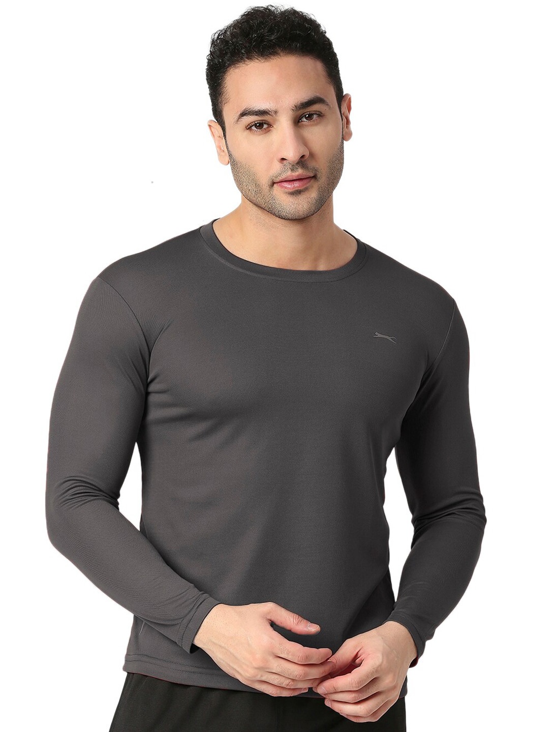 

Black Panther Men Round Neck Solid T-shirt, Charcoal