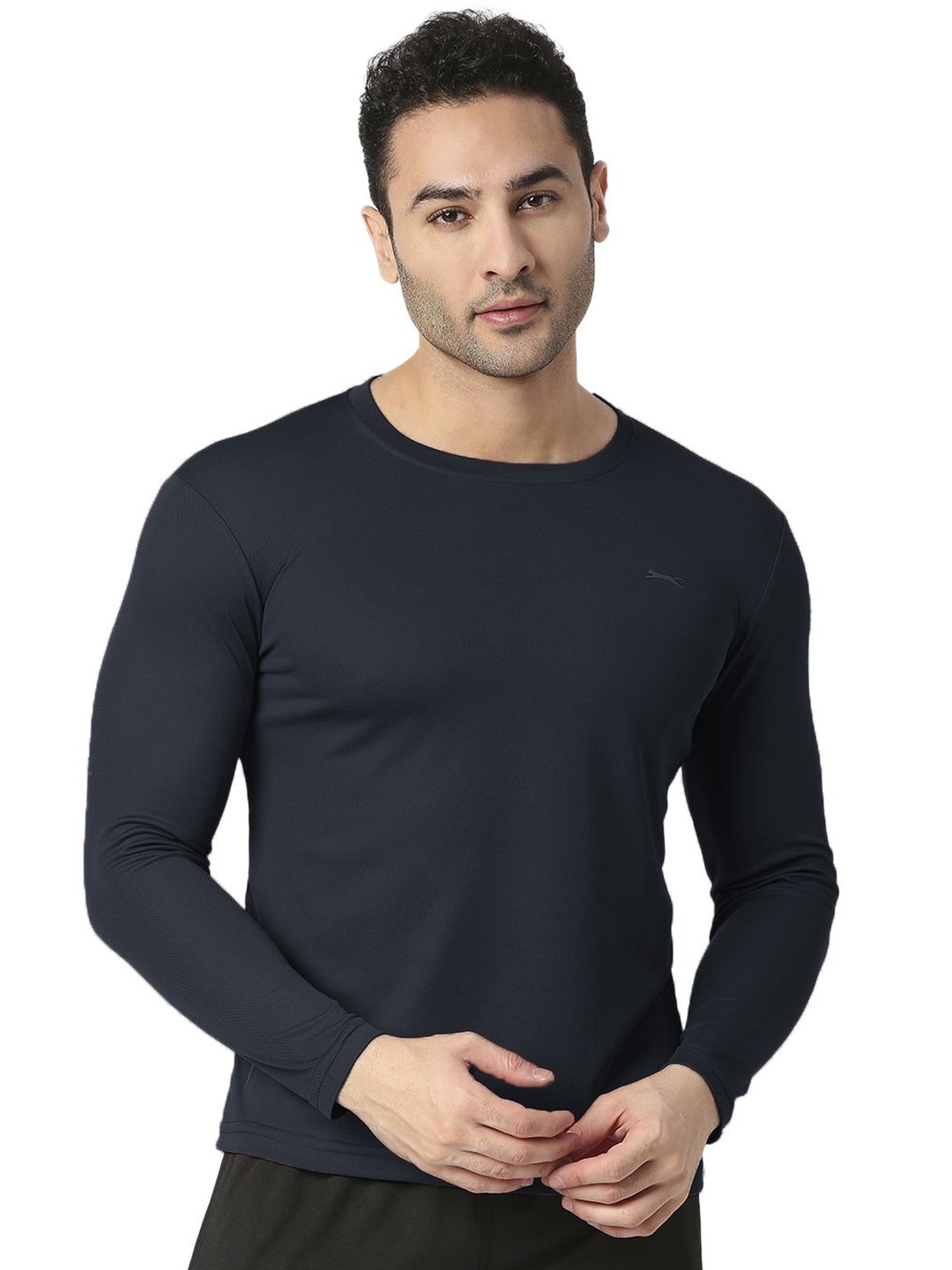 

Black Panther Men Round Neck Solid T-shirt, Navy blue