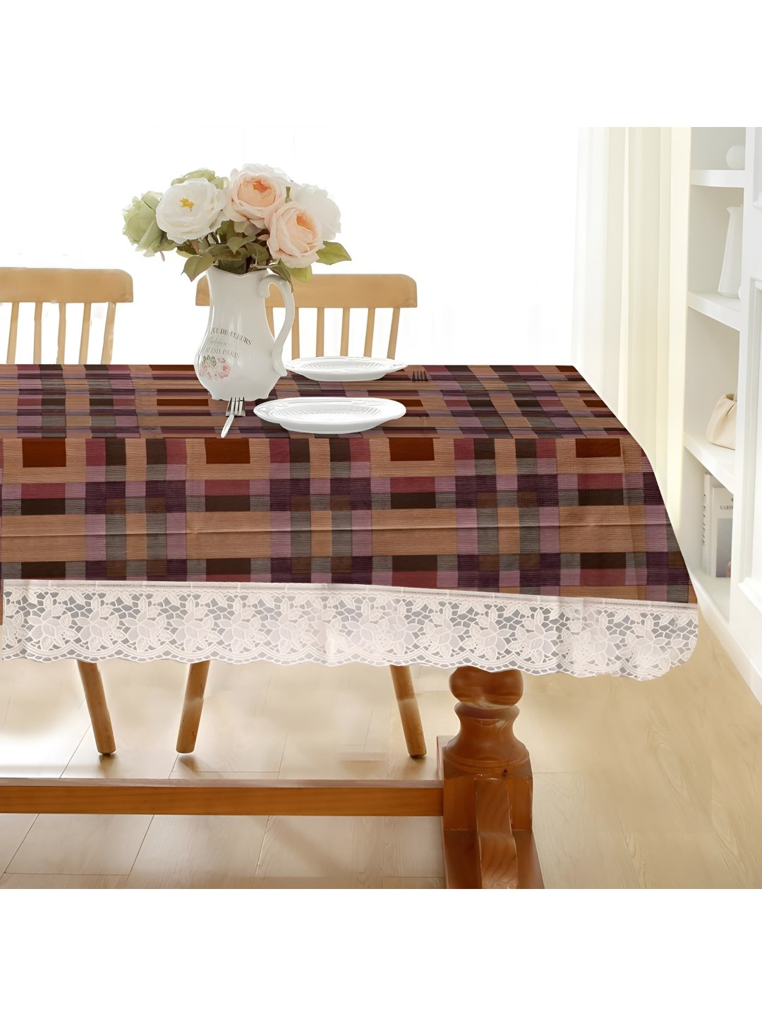 

CASA-NEST Plastic 8-Seater Table Cover, Brown