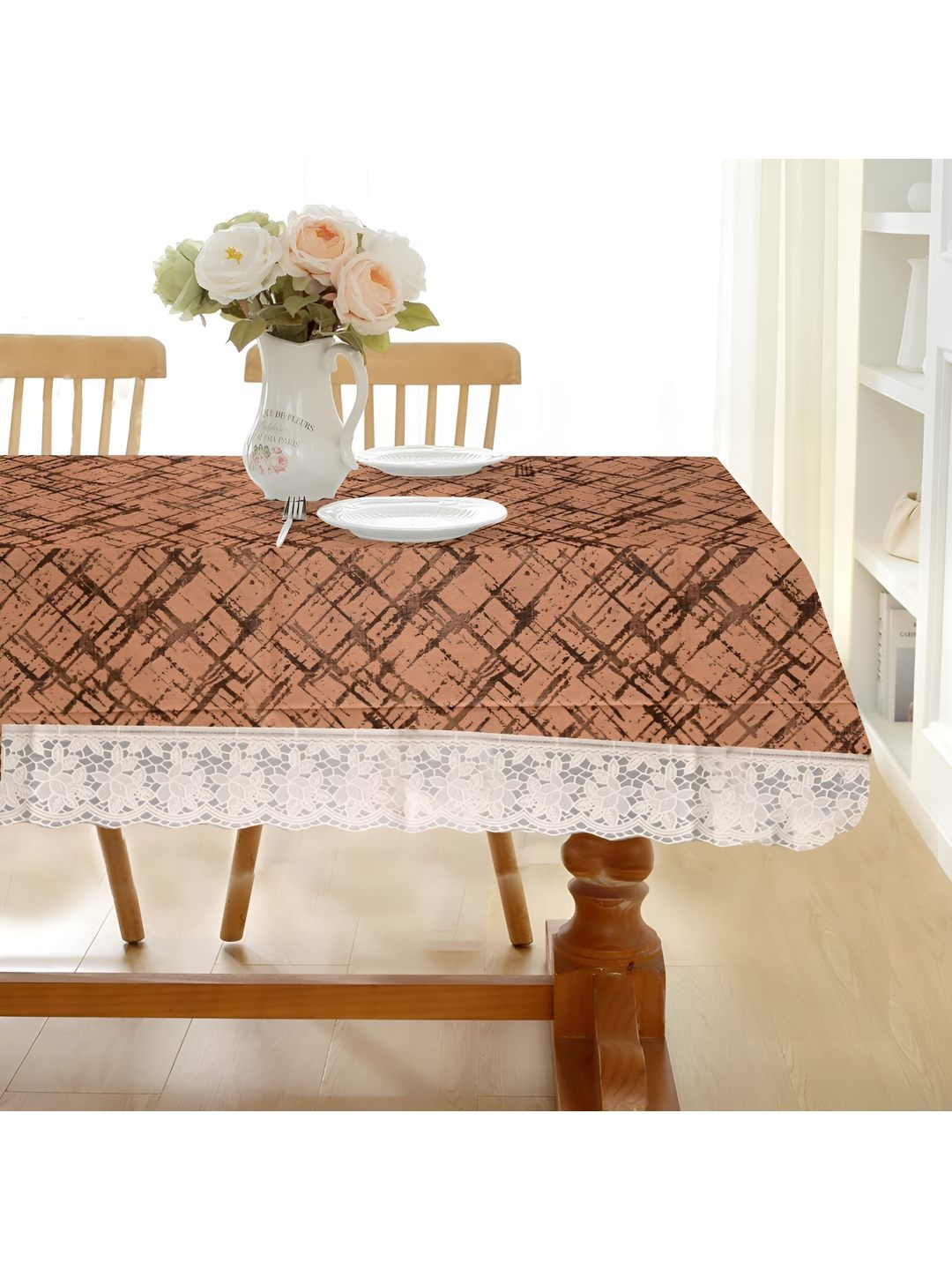 

CASA-NEST Plastic 8-Seater Table Cover, Brown