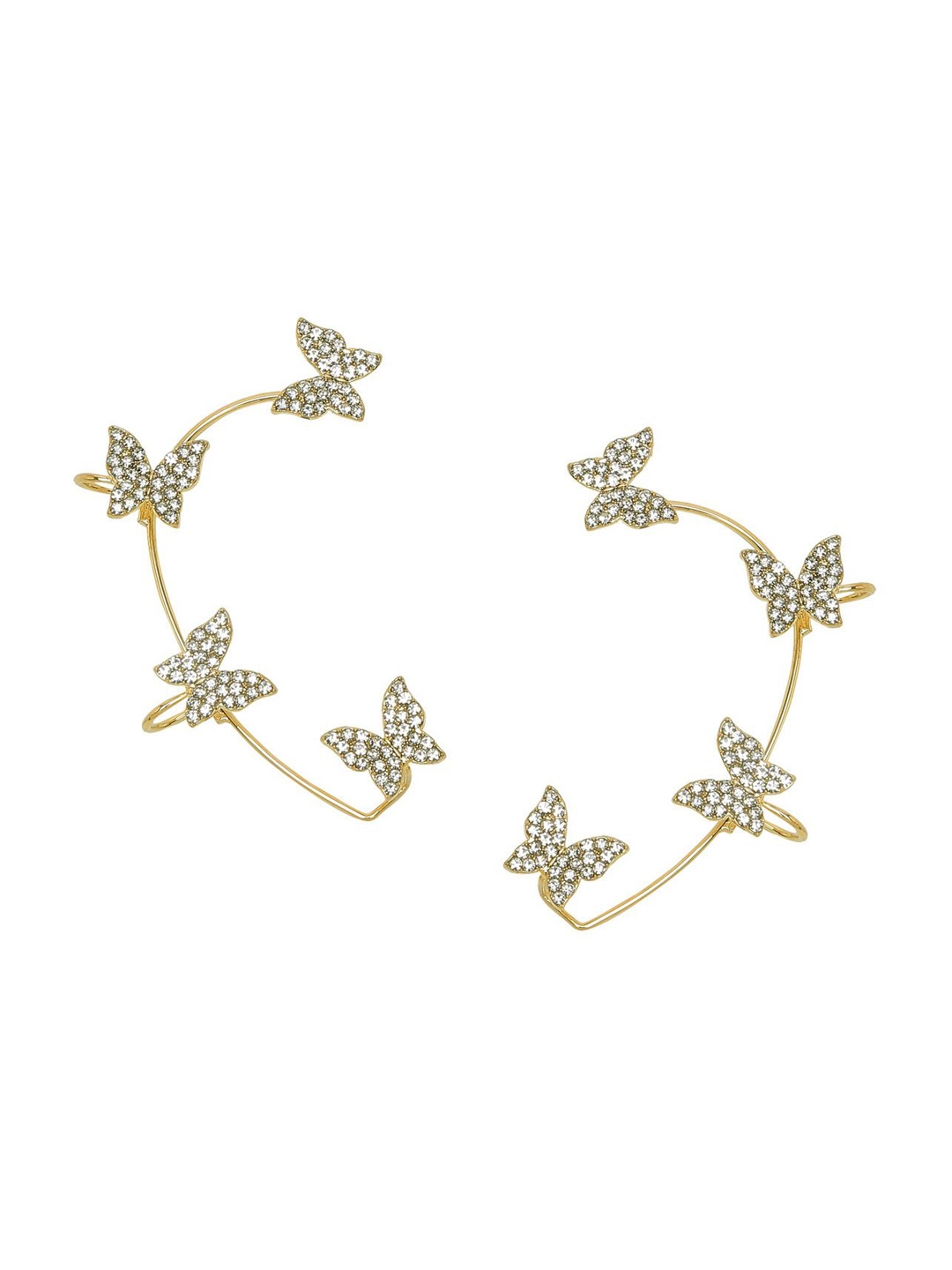 

DressBerry Contemporary Studs Earrings, Gold