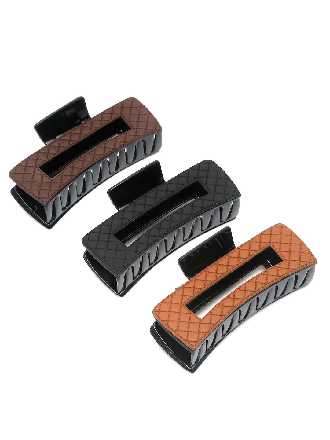 

DressBerry Women Set Of 3 Claw Clip, Black