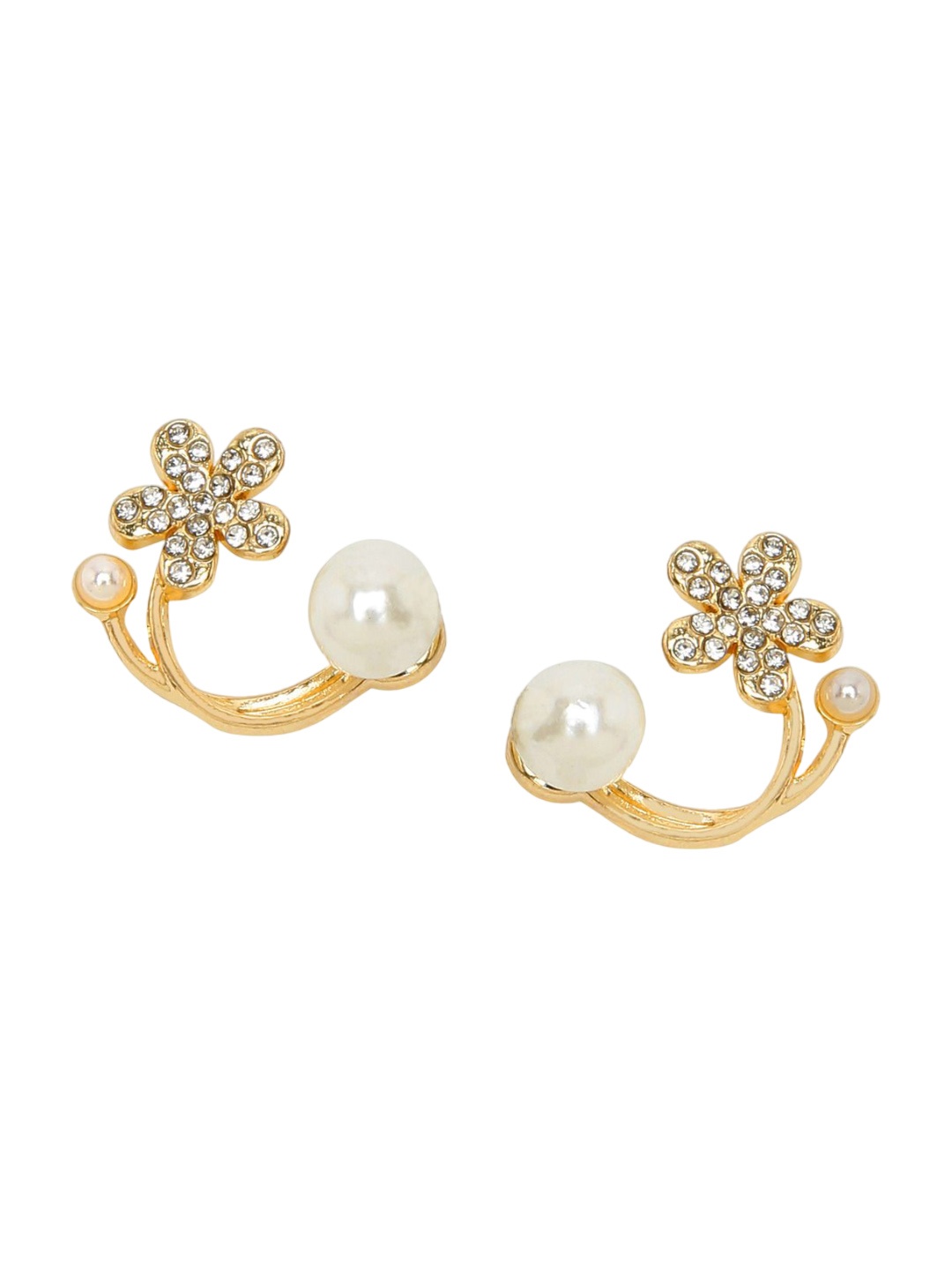 

DressBerry Contemporary Studs Earrings, Gold