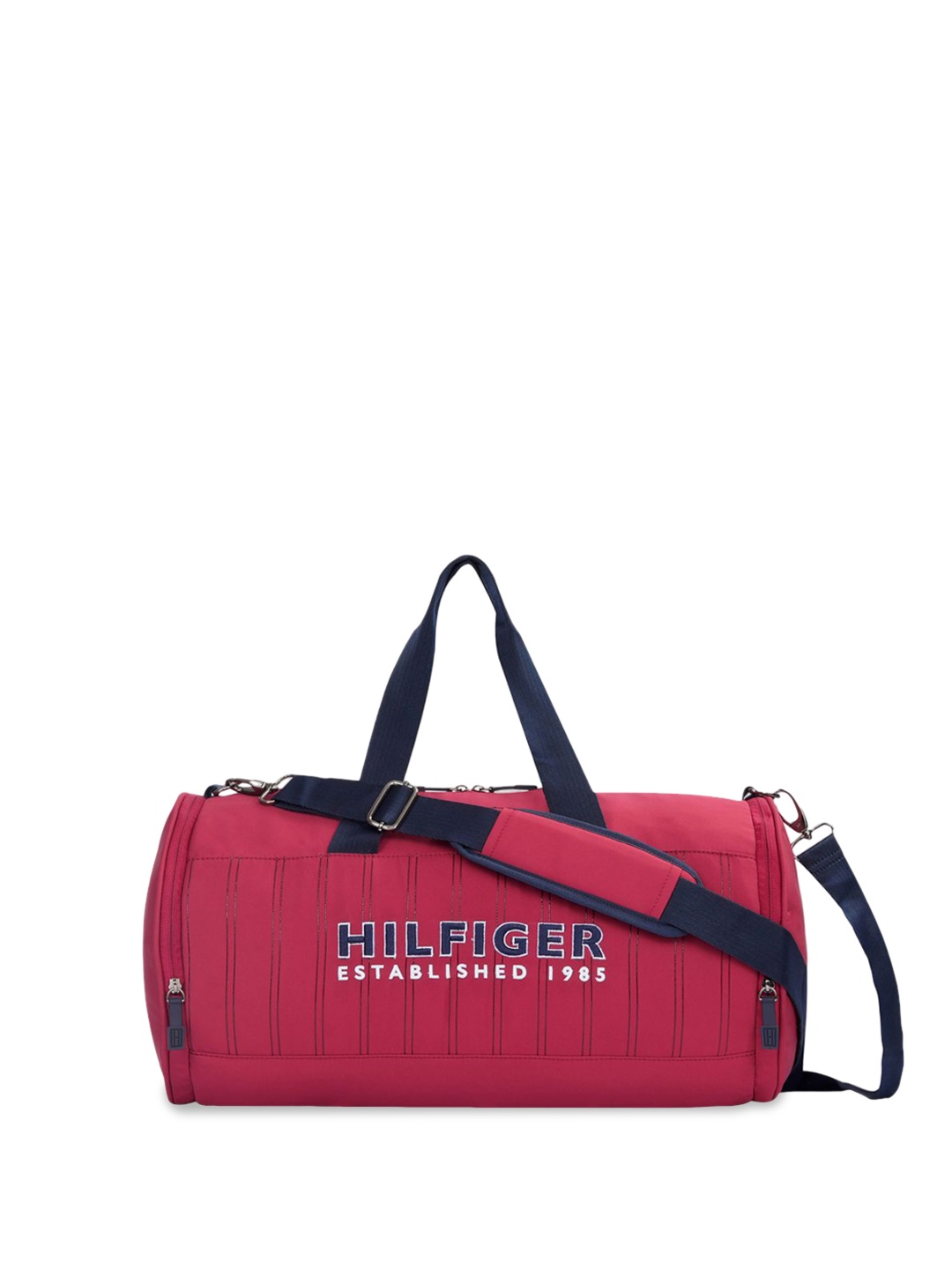 

Tommy Hilfiger Printed Medium Sports or Gym Duffel Bag, Burgundy