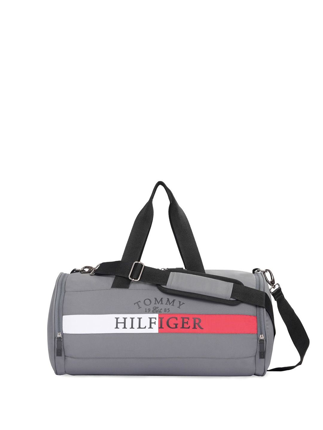 

Tommy Hilfiger Unisex Medium Sports or Gym Duffel Bag, Grey